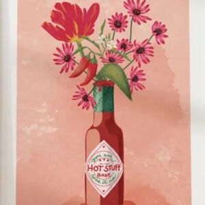 Flowers & Hot Sauce Poster Print Art